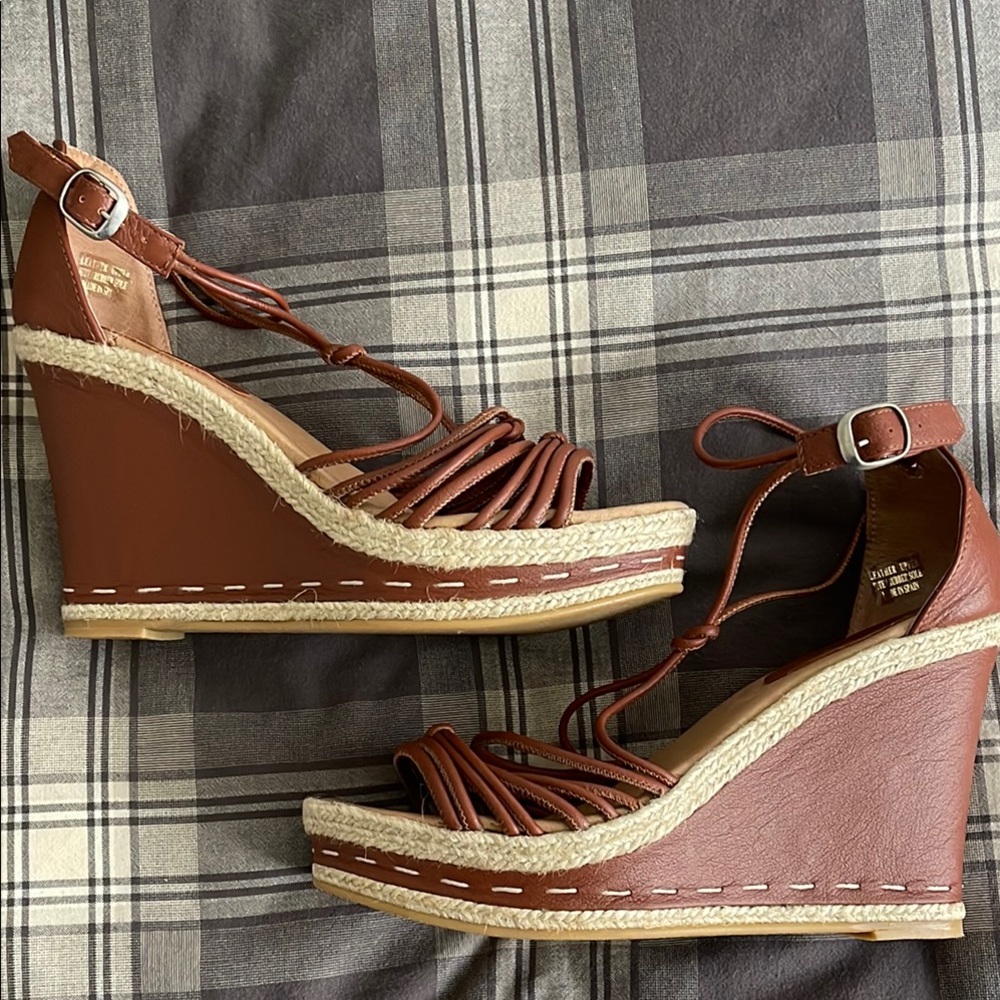 Brown Wedge Sandals